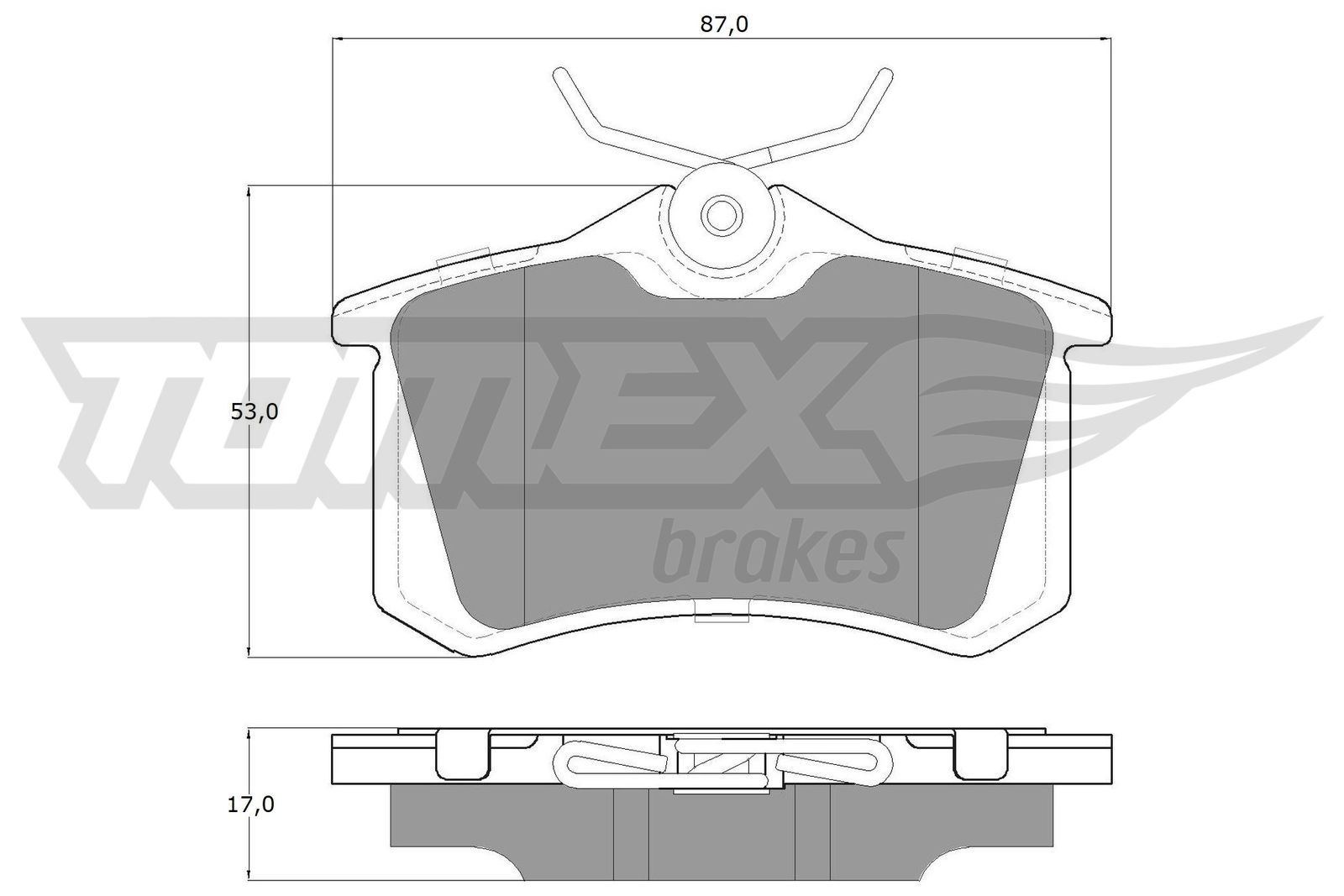 Sada brzdových platničiek kotúčovej brzdy TOMEX Brakes